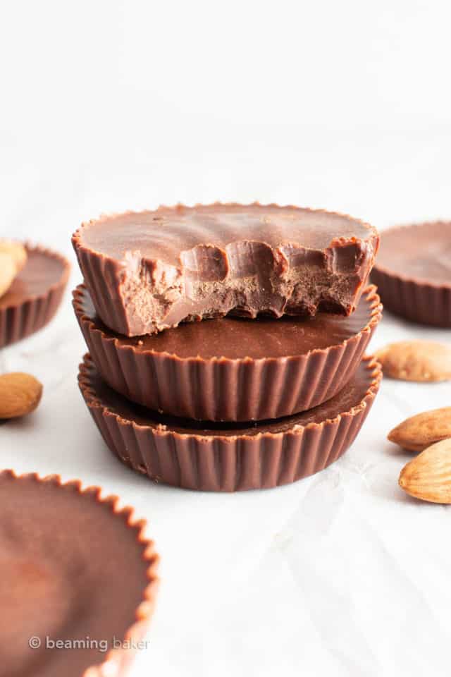 chocolate almond butter keto fat bombs beamingbaker.com