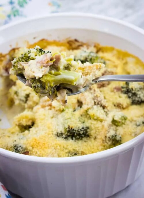 keto broccoli casserole with turkey ketocookingwins.com