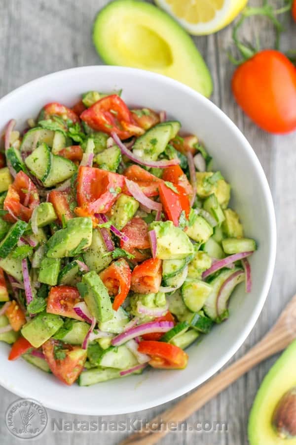 Cucumber-tomato-avocado-salad