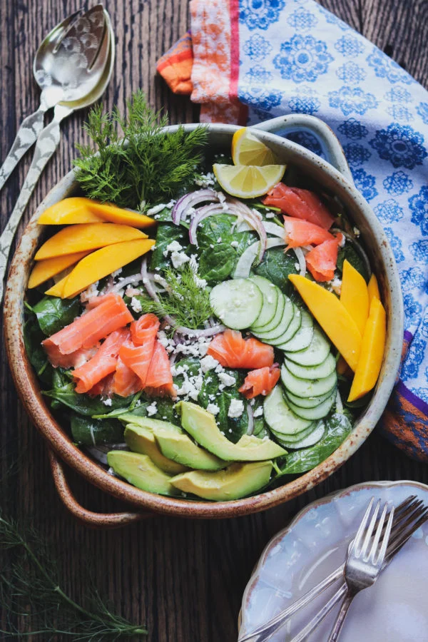 Smoked-Salmon-Spinach-Salad