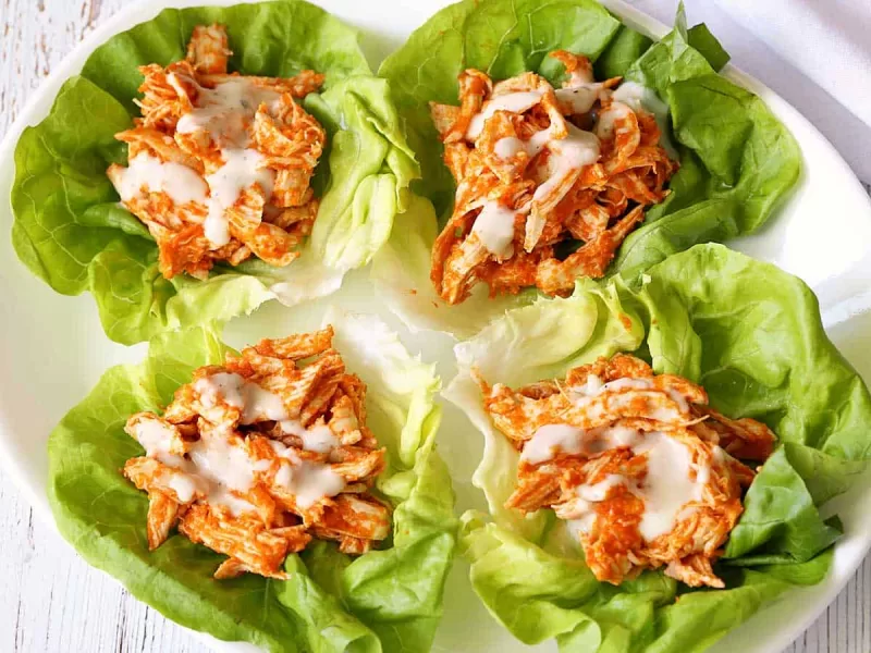 buffalo-chicken-lettuce-wraps