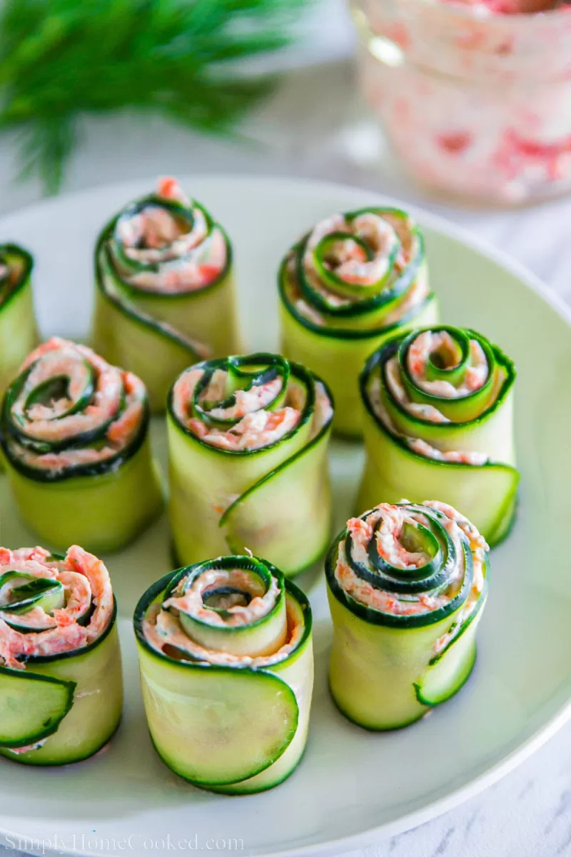 smoked-salmon cucumber rolls